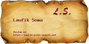 Laufik Soma névjegykártya